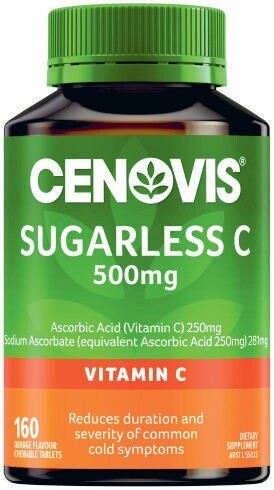 Coles Cenovis sugarless c 500mg tablets 160 pack^ offer