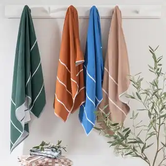 Pillow Talk Karson stripe towel range by habitat offer