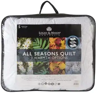 Spotlight 50% off logan & mason all seasons quilt offer