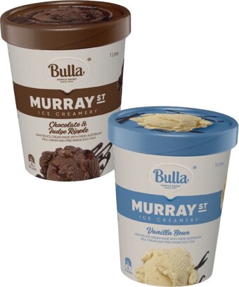 IGA Bulla murray st ice creamery 1 litre selected varieties offer