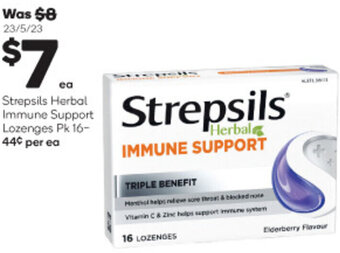 Strepsils Herbal Immune Support Lozenges Pk 16-