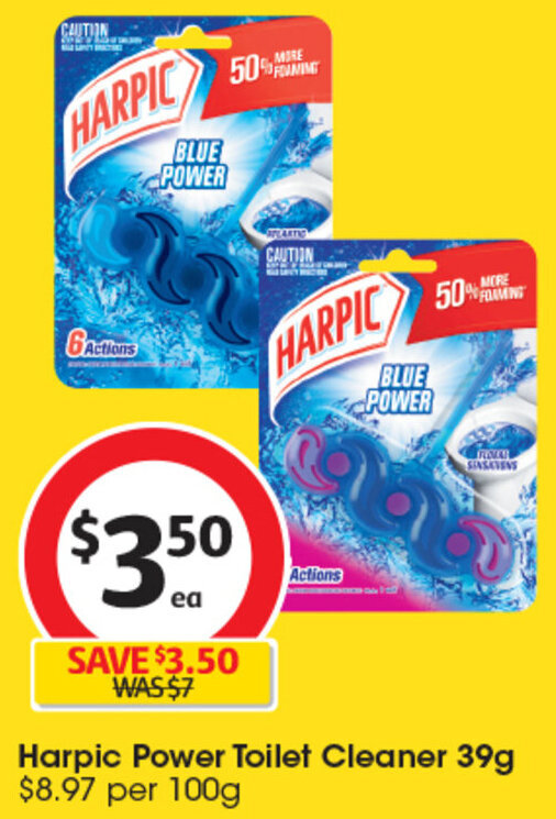 Harpic Power Toilet Cleaner 39g offer at Coles