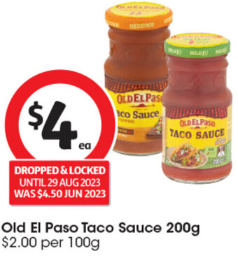Coles Old El Paso Taco Sauce 200g offer