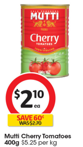 Coles Mutti Cherry Tomatoes 400g offer