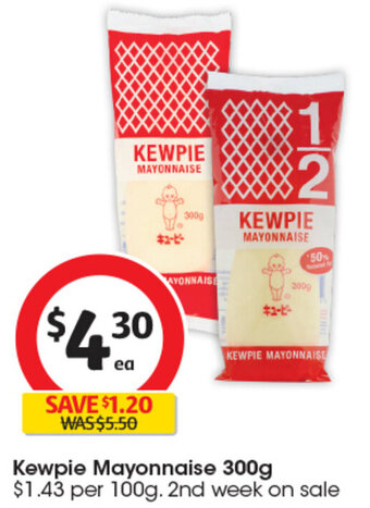 Coles Kewpie Mayonnaise 300g offer