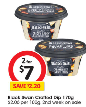 Coles Black Swan Crafted Dip 170g offer