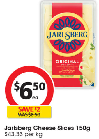 Coles Jarlsberg Cheese Slices 150g offer