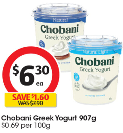 Chobani Greek Yogurt 907g offer at Coles