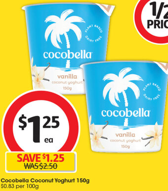 Coles Cocobella Coconut Yoghurt 150g offer