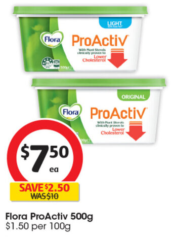 Coles Flora ProActiv 500g offer