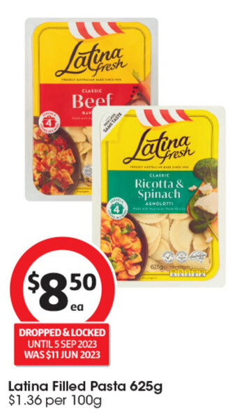 Coles Latina Filled Pasta 625g offer