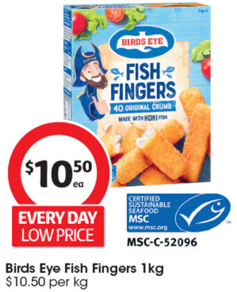 Coles Birds Eye Fish Fingers 1kg offer