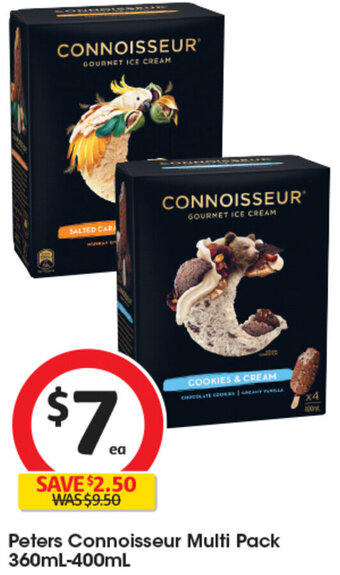 Coles Peters Connoisseur Multi Pack 360mL-400mL offer