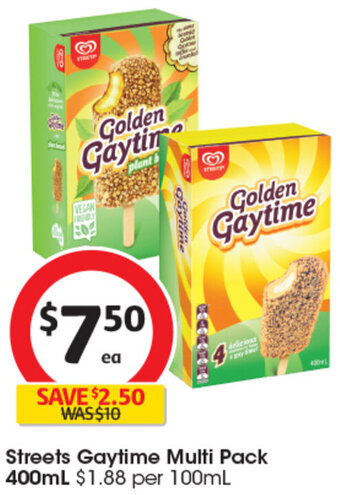 Coles Streets Gaytime Multi Pack 400mL offer