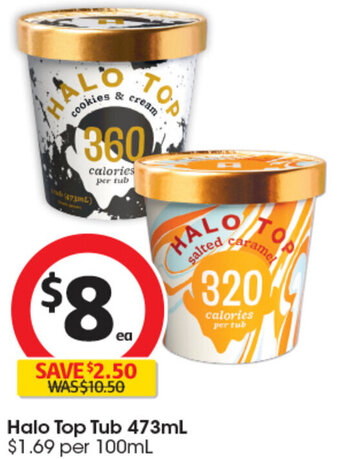 Coles Halo Top Tub 473mL offer