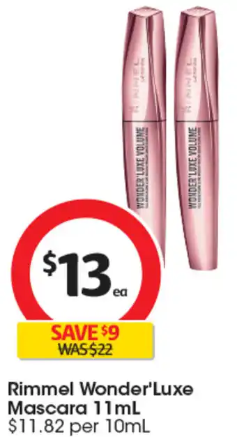 Coles Rimmel Wonder'Luxe Mascara 11mL offer