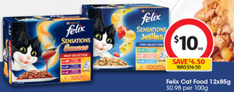 Coles Felix Cat Food 12x85g offer