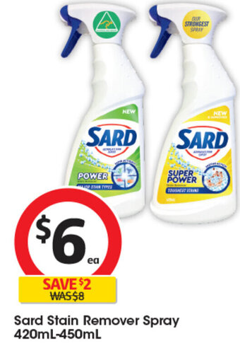 Coles Sard Stain Remover Spray 420mL-450mL offer