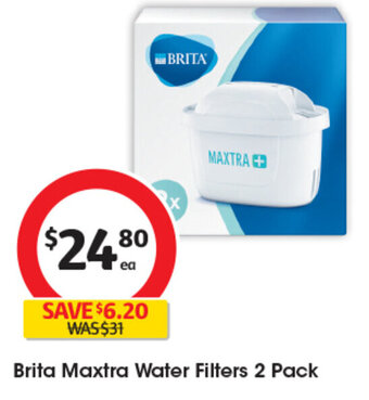 Coles Brita Maxtra Water Filters 2 Pack offer