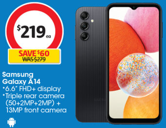 Coles Samsung Galaxy A14 offer