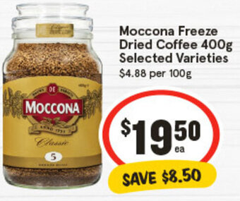 IGA Moccona Freeze Dried Coffee 400g Selected Varieties offer
