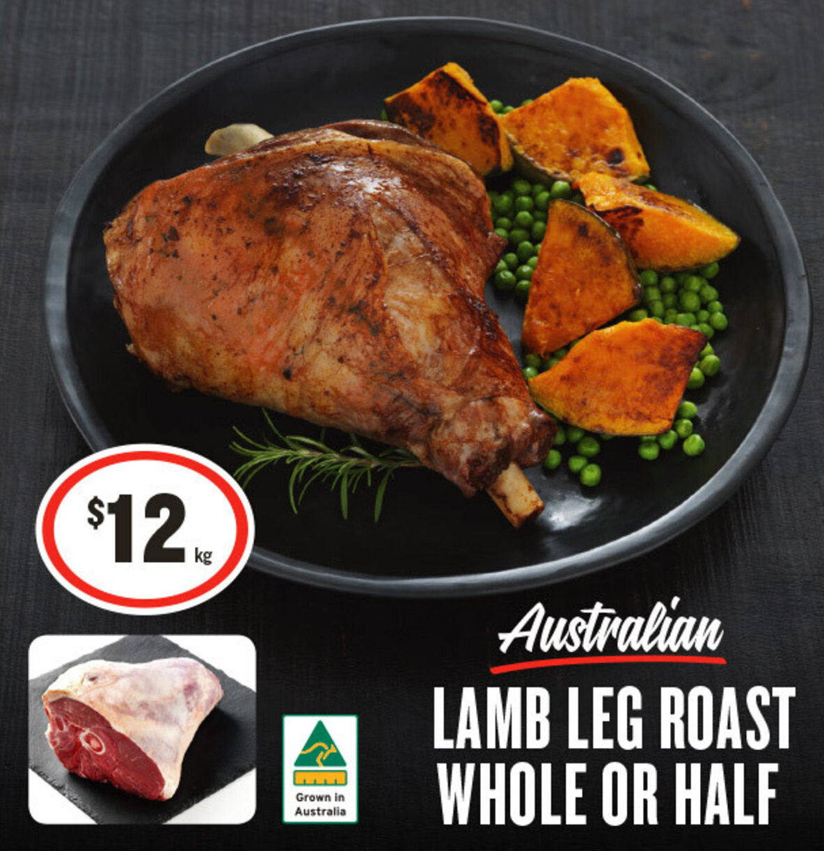 LAMB LEG ROAST WHOLE OR HALF offer at IGA