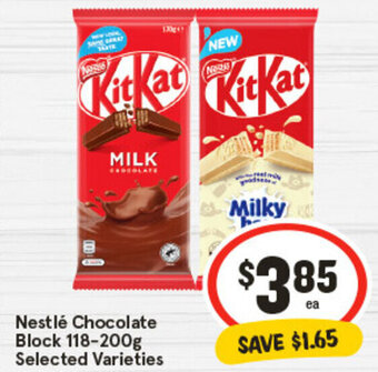 IGA Nestlé Chocolate Block 118-200g Selected Varieties offer