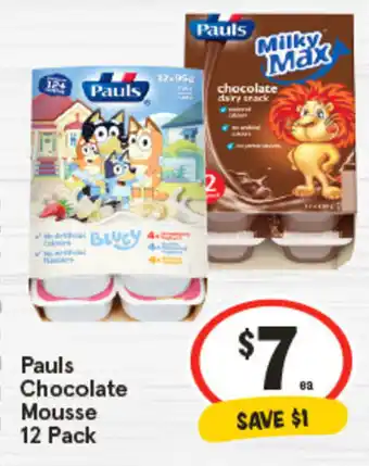 IGA Pauls Chocolate Mousse 12 Pack offer