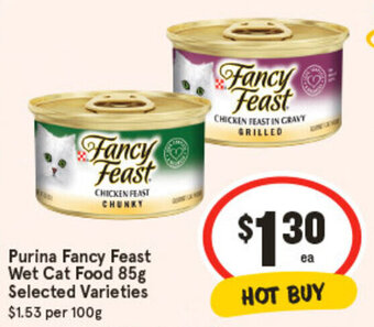 IGA Purina Fancy Feast Wet Cat Food 85g Selected Varieties offer