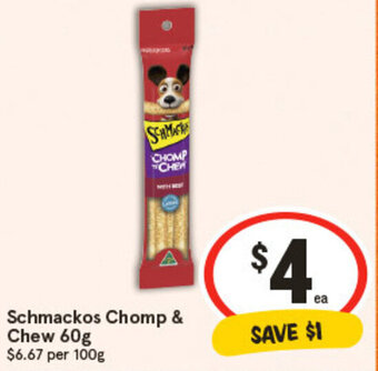 IGA Schmackos Chomp & Chew 60g offer