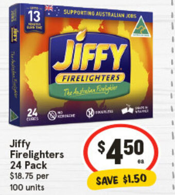 IGA Jiffy Firelighters 24 Pack offer