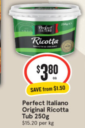 IGA Perfect Italiano Original Ricotta Tub 250g offer