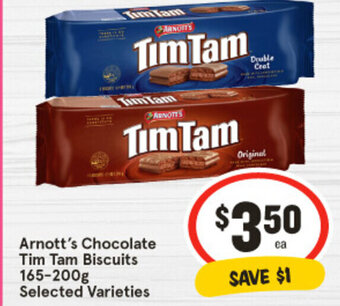 IGA Arnott's Chocolate Tim Tam Biscuits 165-200g Selected Varieties offer