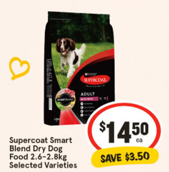 IGA Supercoat Smart Blend Dry Dog Food 2.6-2.8kg Selected Varieties offer