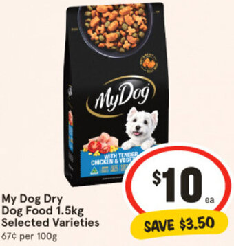 My Dog Dry Dog Food 1.5kg Selected Varieties