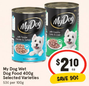 IGA My Dog Wet Dog Food 400g Selected Varieties offer