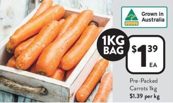 Foodworks Pre-Packed Carrots 1kg offer