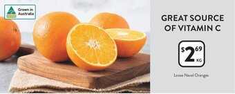 Foodworks Loose Navel Oranges offer