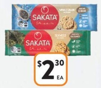 Foodworks Sakata Rice Crackers 90/100g offer