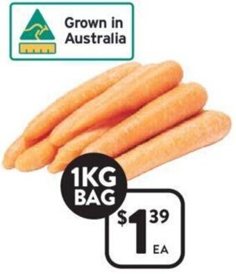 Foodworks Pre-Packed Carrots 1kg Bag offer