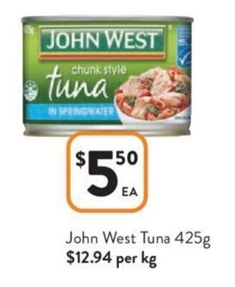 Foodworks John West Tuna 425g offer