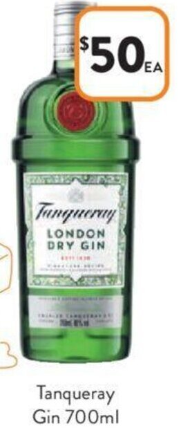 Foodworks Tanqueray Gin 700ml offer