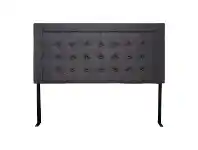 LivingStyles Kody Linen Fabric Bed Headboard, Queen, Charcoal offer