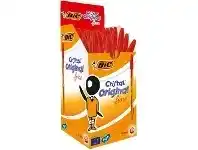 Officeworks BIC Cristal Original Ballpoint Pens Fine Red 50 Pack offer