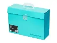 Officeworks Colourhide Expanding Carry File Aqua offer