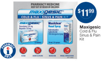 Pharmacist Advice Maxigesic Cold & Flu Sinus & Pain Kit offer