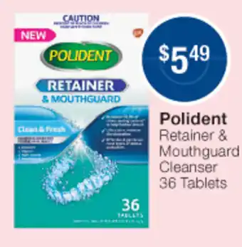 Pharmacist Advice Polident Retainer & Mouthguard Cleanser 36 Tablets offer