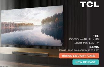 TCL 75"/190cm 4K Ultra HD Smart Mini LED TV