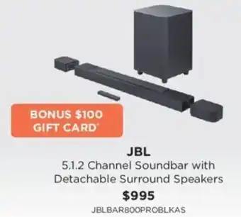 JBL 5.1.2 Channel Soundbar with Detachable Surround Speakers