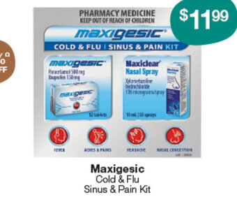 Pharmacy Best Buys Maxigesic Cold & Flu Sinus & Pain Kit offer